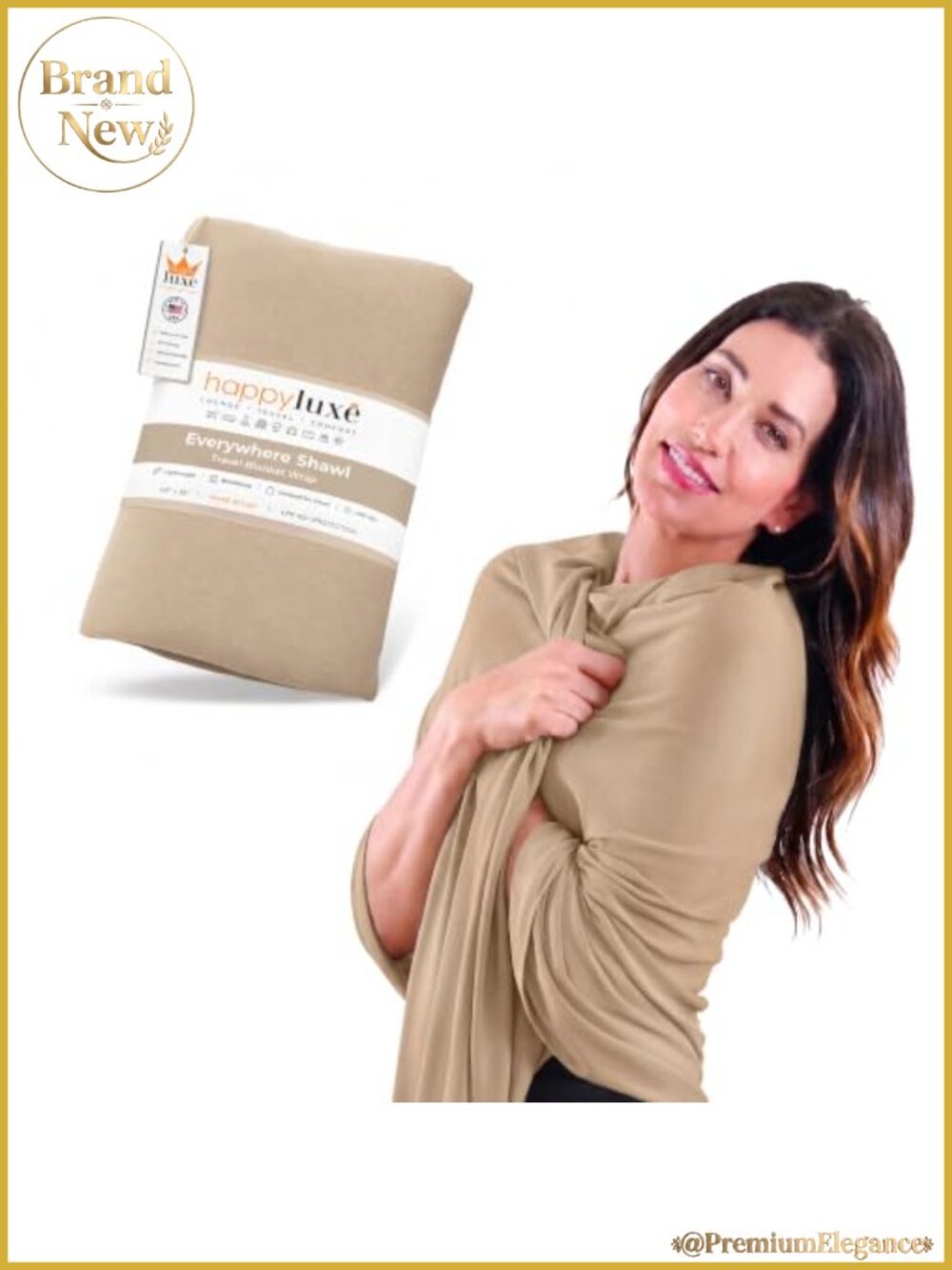 TENCEL Modal Travel Wrap Pashmina Shawl for Women Packable UPF 50+